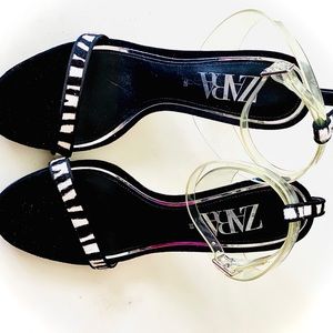 Zara Zebra Print Stiletto Heels